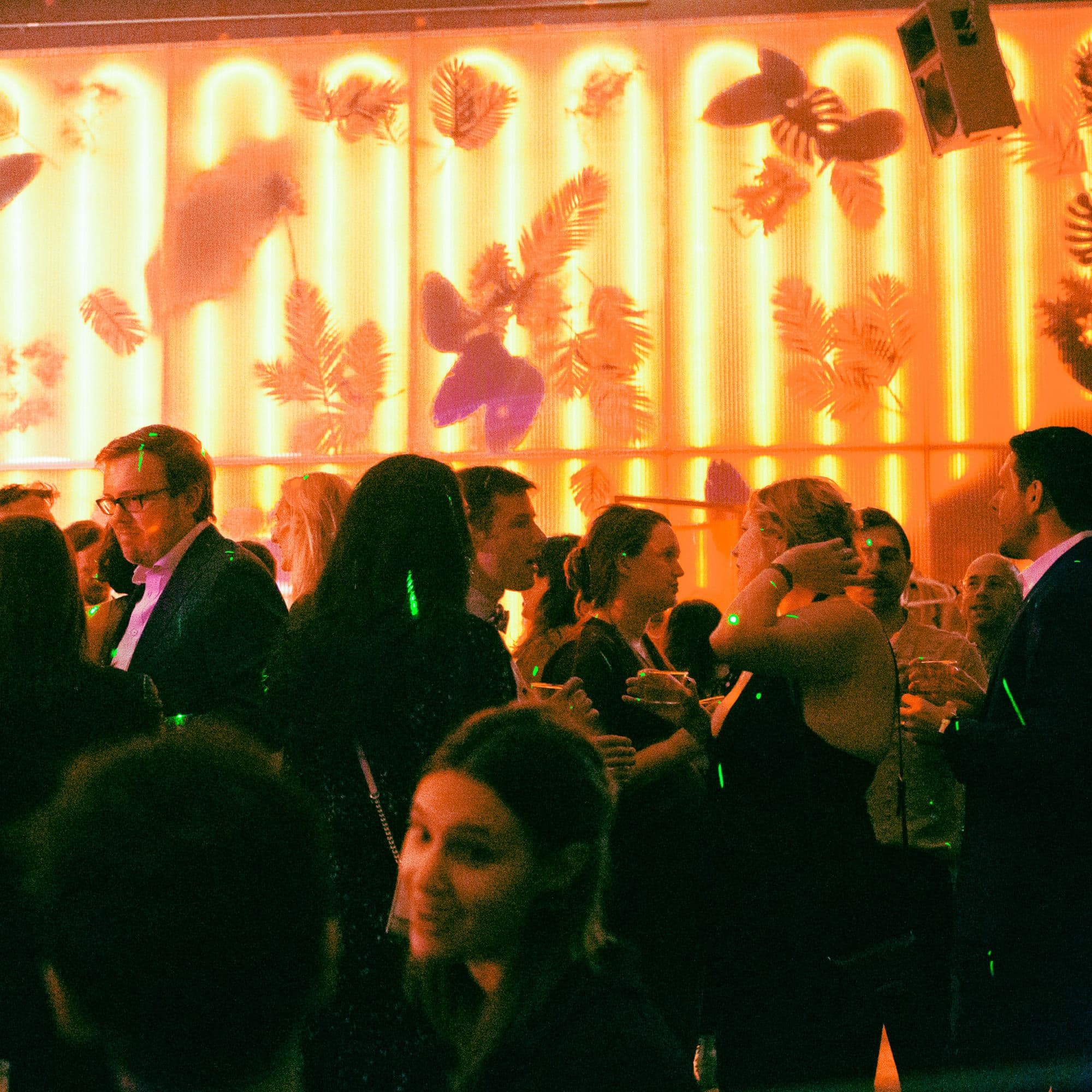 Guests at a cocktail reception in the Wandering Barman Brasserie